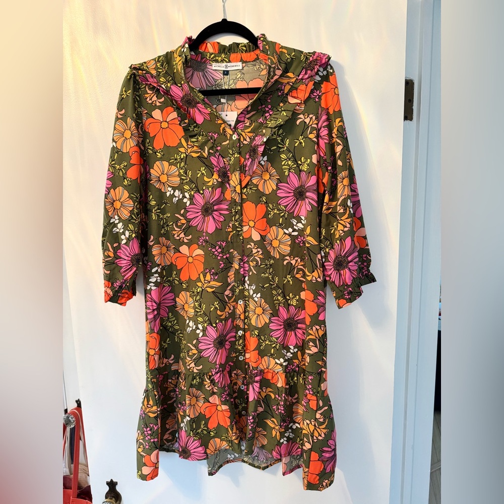 Perfect Summer Dress-Floral Button-Up Dress